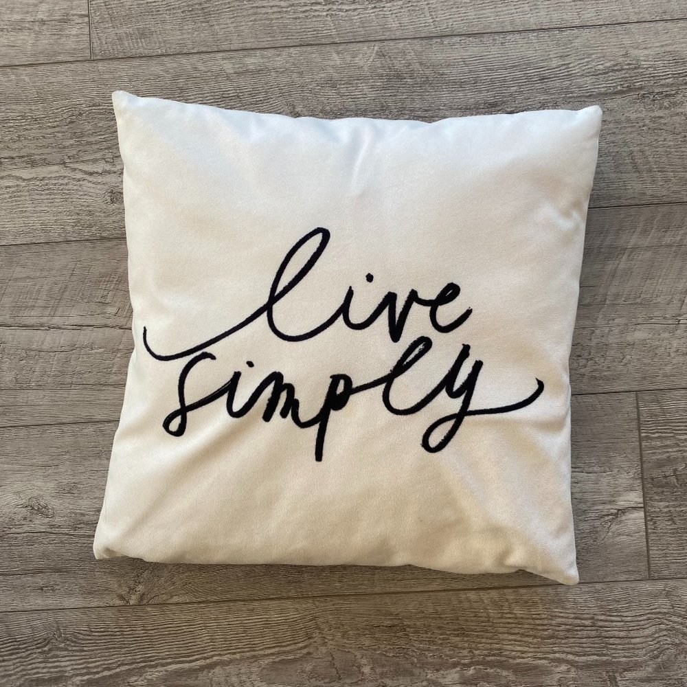 Live Simply Throw Pillow